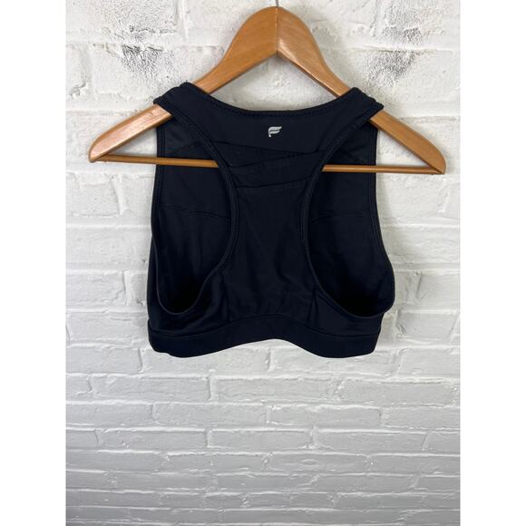 Fabletics Women's Racerback Stretch Workout Athletic Sports Bra Black Size Large - Picture 2 of 3